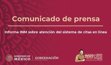 Informa INM sobre atención del sistema de citas en línea